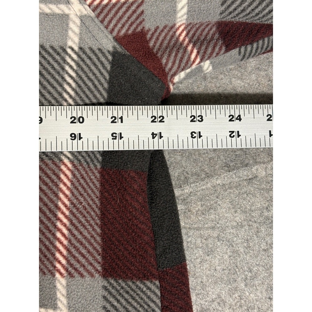 Freedom Foundry Mens Fleece Lined Flannel‎ Shirt Jacket Burgundy Plaid Large L - Picture 5 of 7